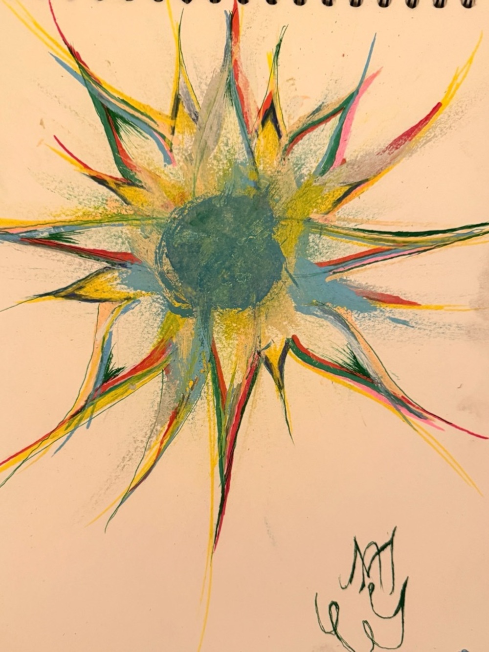 Abstract Starburst Wall Art - Multicolor